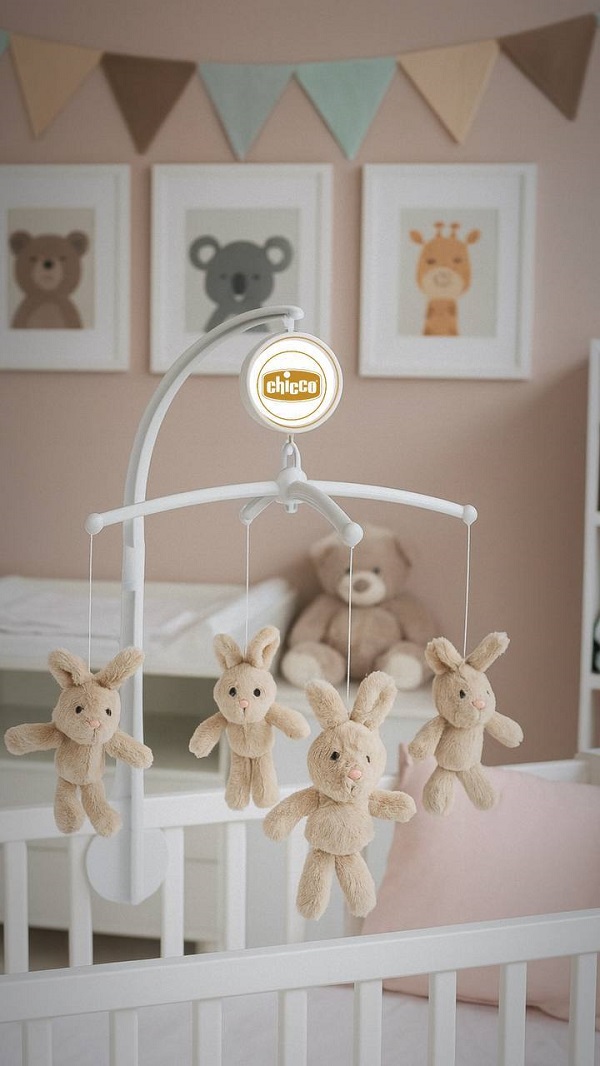 آویز تخت موزیکال چیکو طرح خرگوش متوسط - Image 4