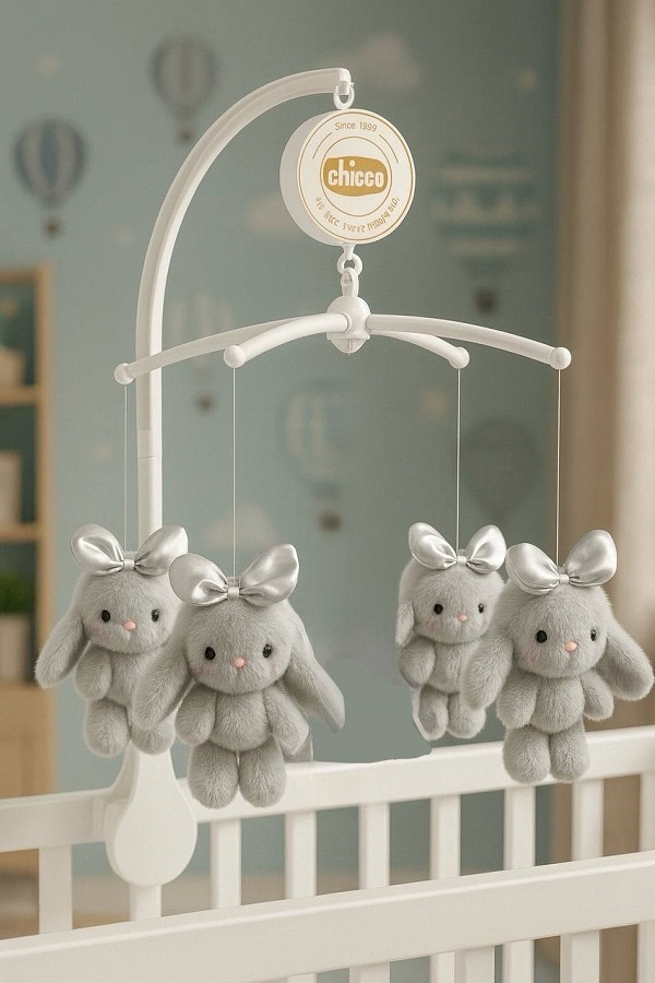 آویز تخت موزیکال چیکو طرح خرگوش بزرگ - Image 8