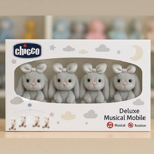 آویز تخت موزیکال چیکو طرح خرگوش بزرگ - Image 7