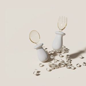 قاشق و چنگال کوچک نوزاد هی اور شی Heorshe